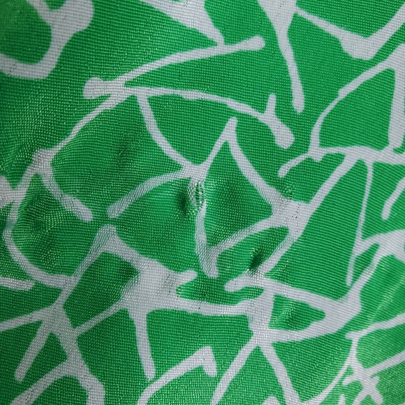 VINTAGE petite lime green geometric crop blouse - Picture 3 of 7